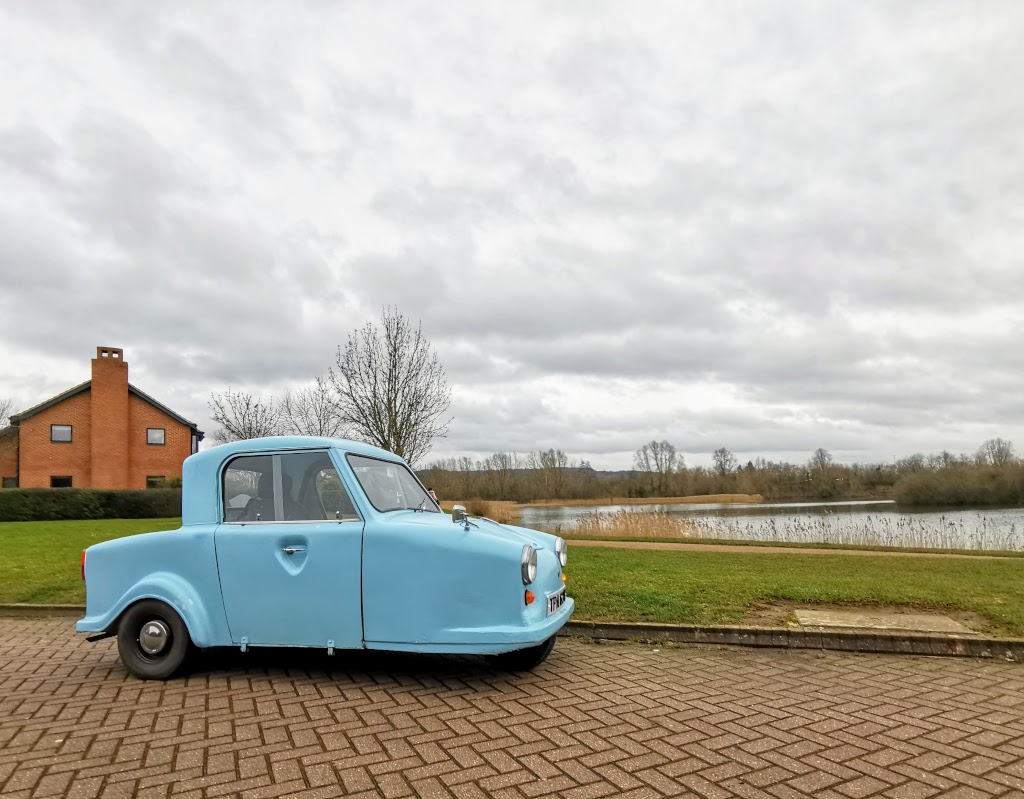 AC Model 70 TPA621M parked up by Caldecotte Lake, Feb 2021