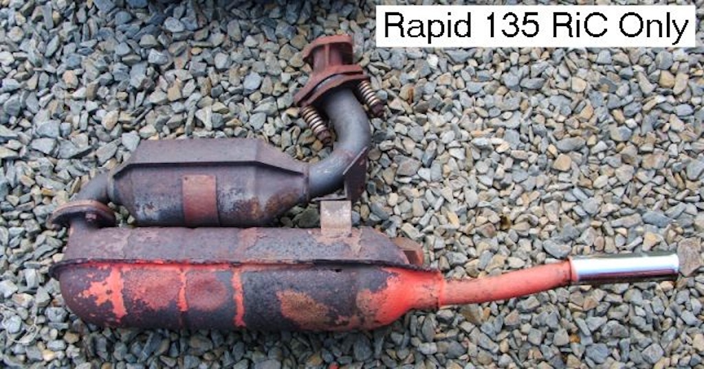 Exhaust system including catalytic converter as fitted to Skoda 135 RiC Rapid