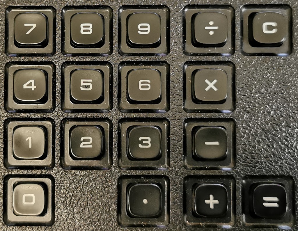 Sharp EL-808 Calculator keypad detail