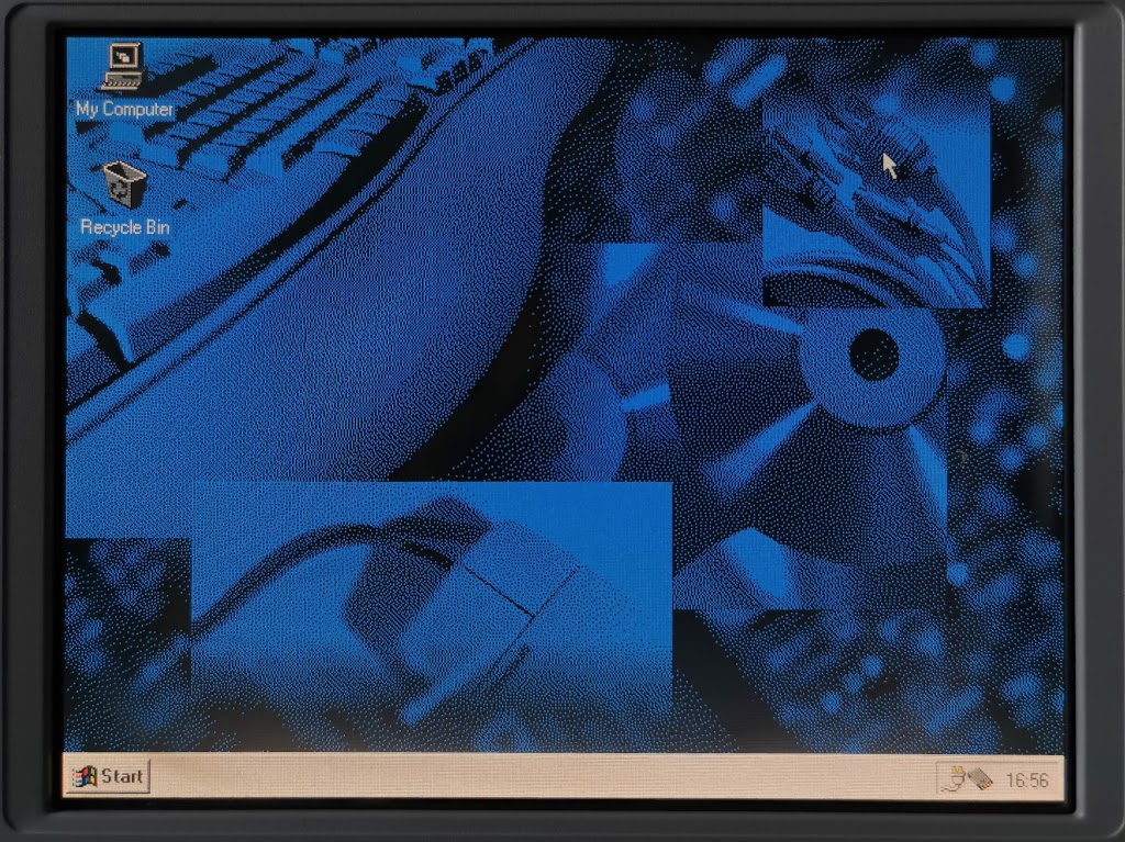 The desktop on the Toshiba T1950CT after I'd tidied it up.