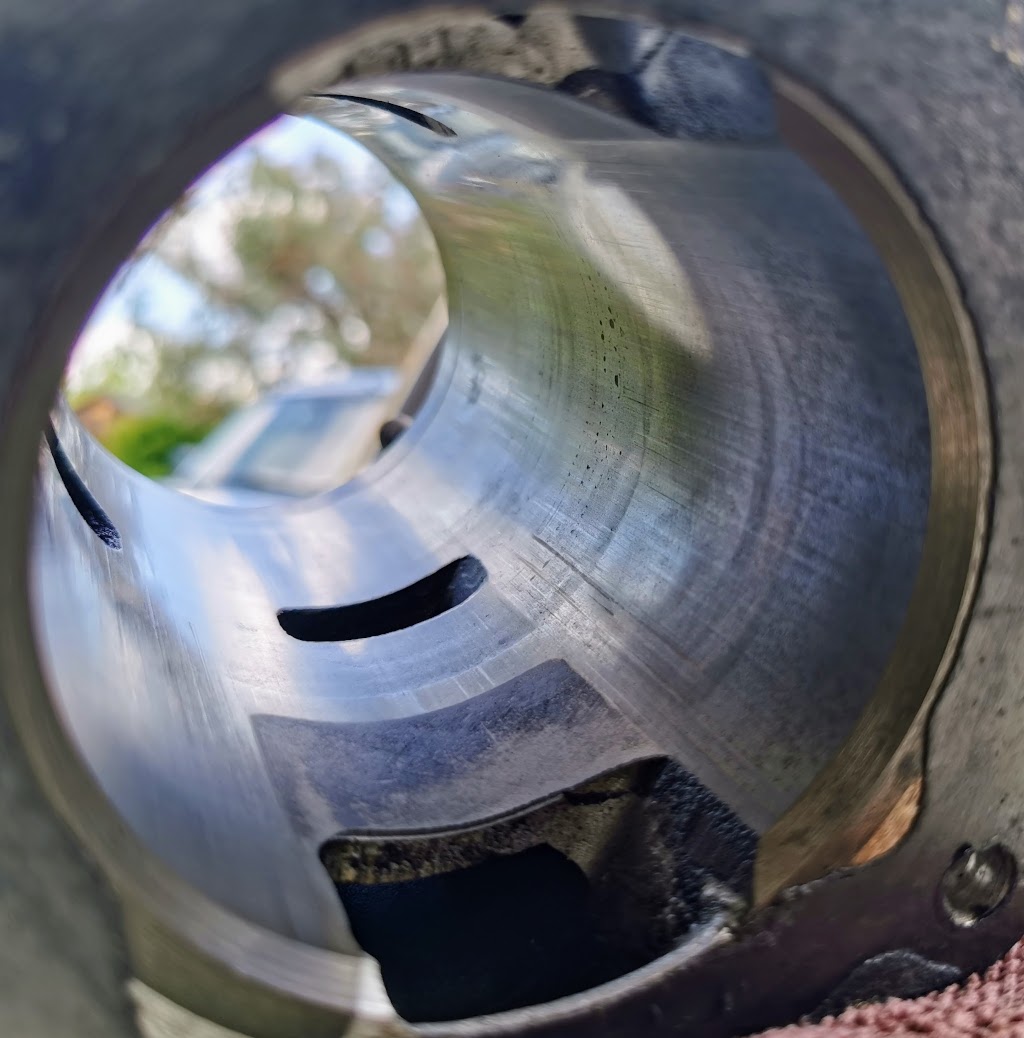 Rust pitting on removed cylinder barrel