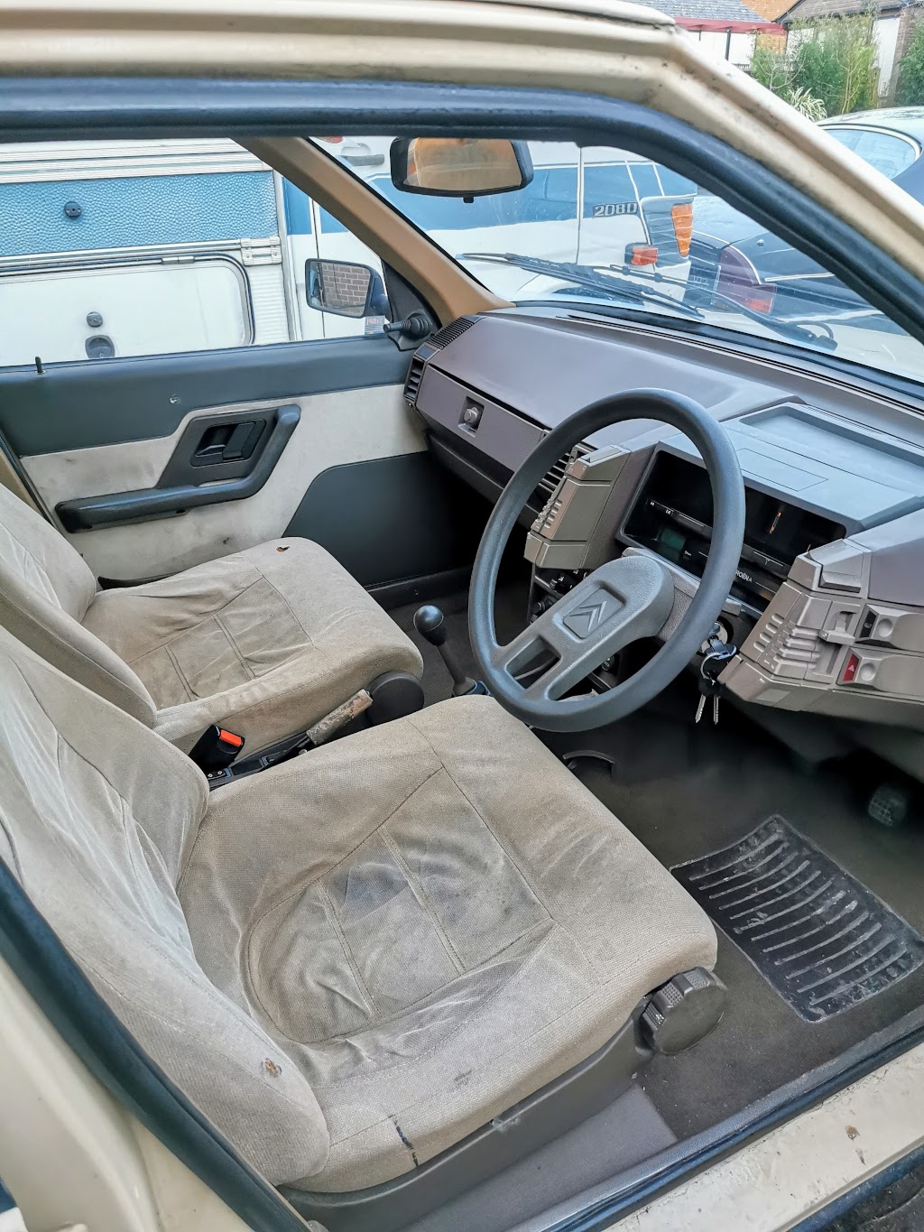 Interior of my 1983 Citroen BX 14RE after the first clean