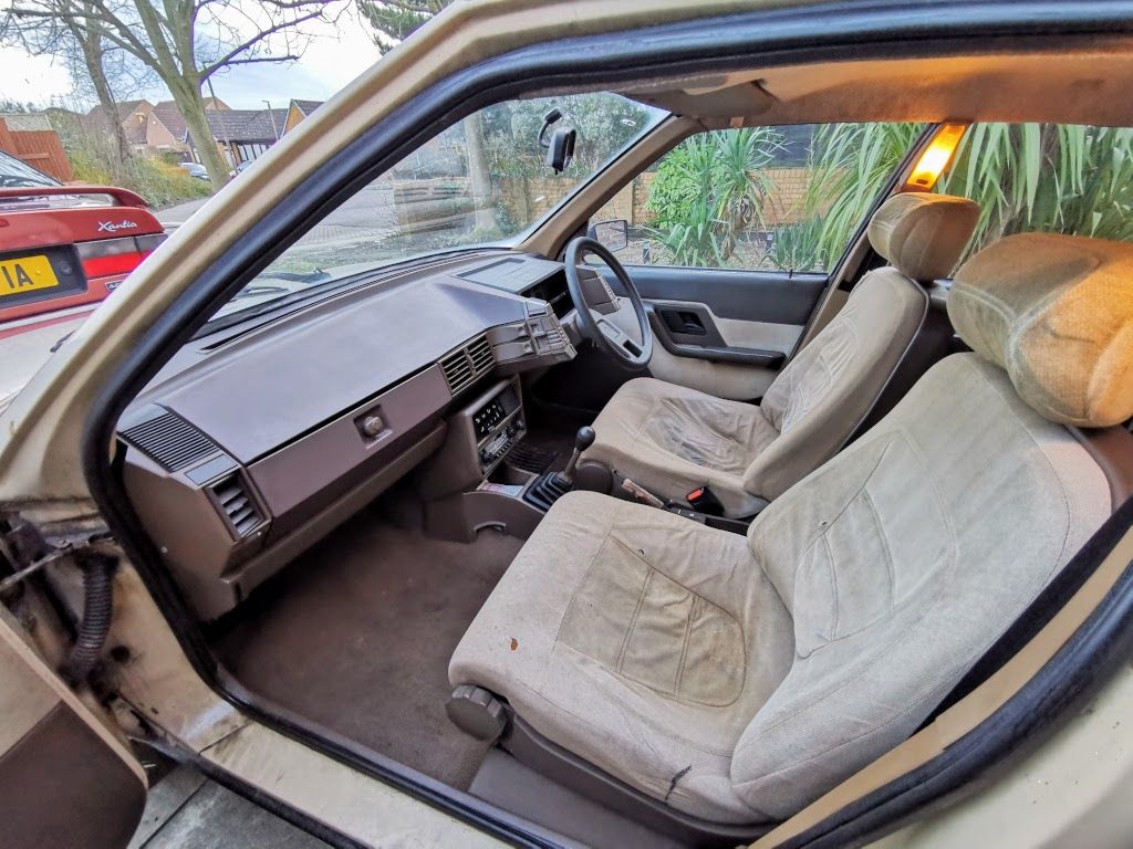 Interior of my 1983 Citroen BX 14RE after the first clean
