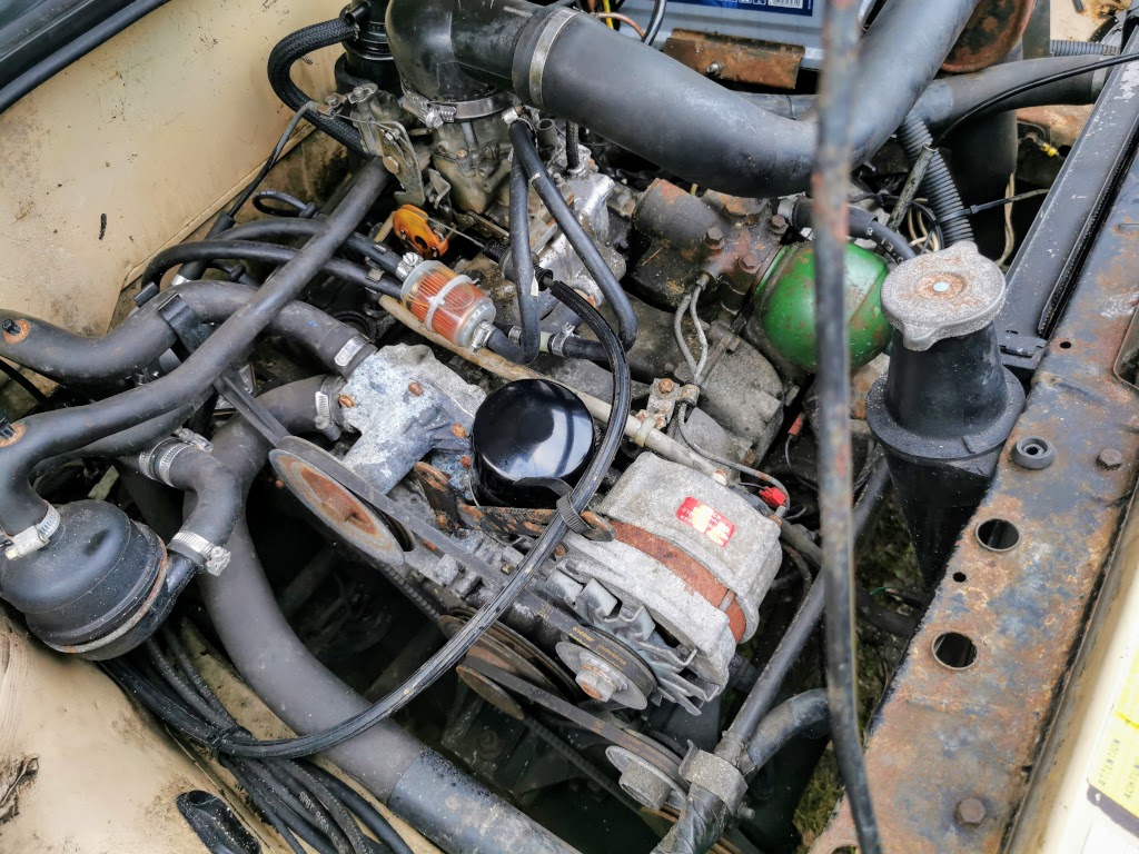 New oil filter visually cleaned the engine bay up a bit