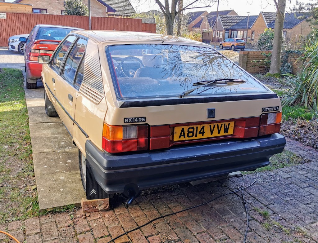 Citroen BX14RE after first polish, nearside rear