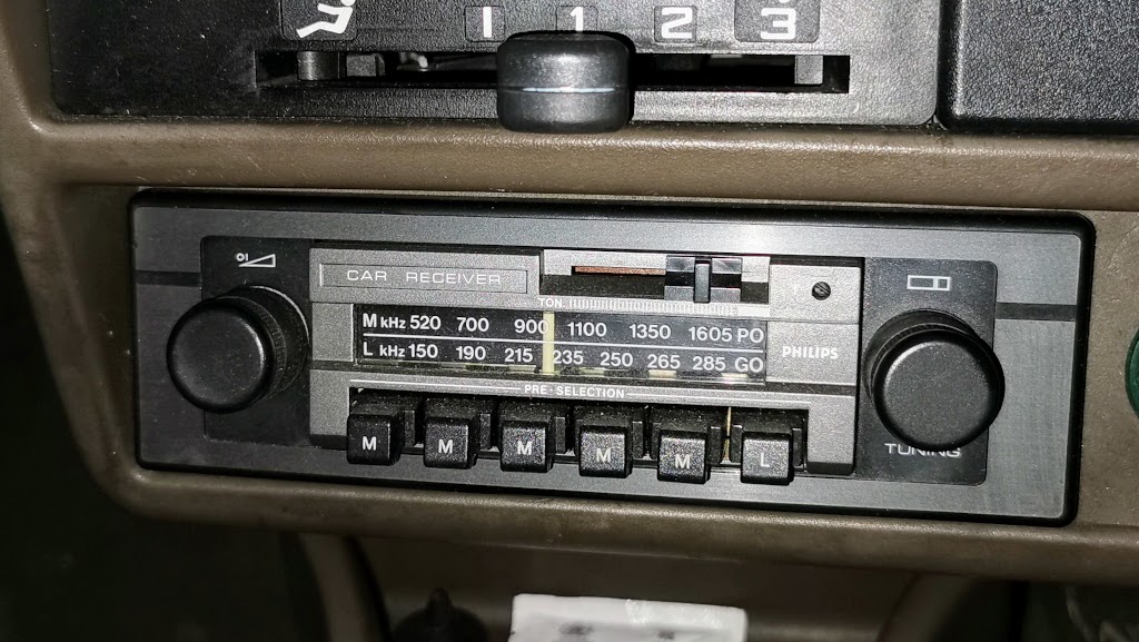 Nothing says "not quite base model" from 1983 like an AM only car radio.  No FM, no tape...Just LW and MW.