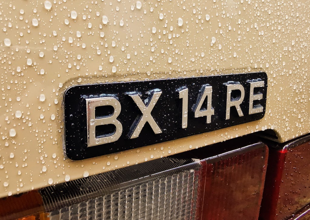 Water beading on freshly polished and waxed Citroen BX14RE