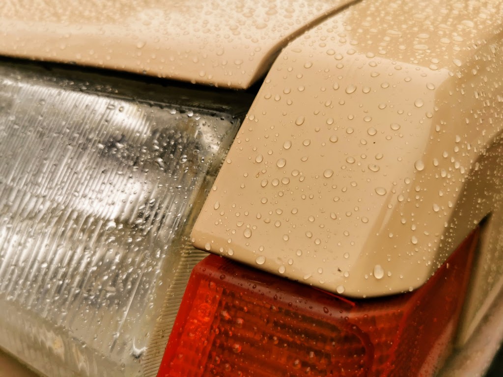 Water beading on freshly polished and waxed Citroen BX14RE