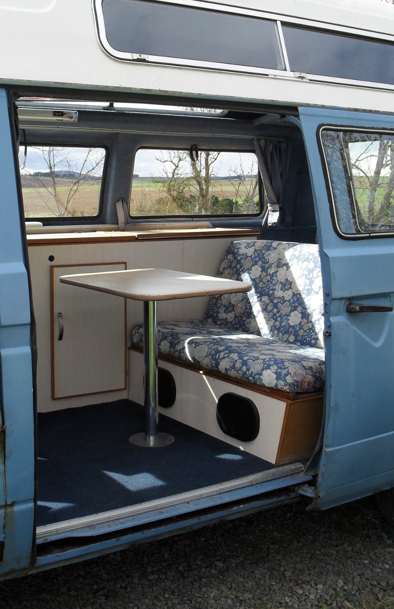 1980 VW T25 Camper van - Overview of living area from side door
