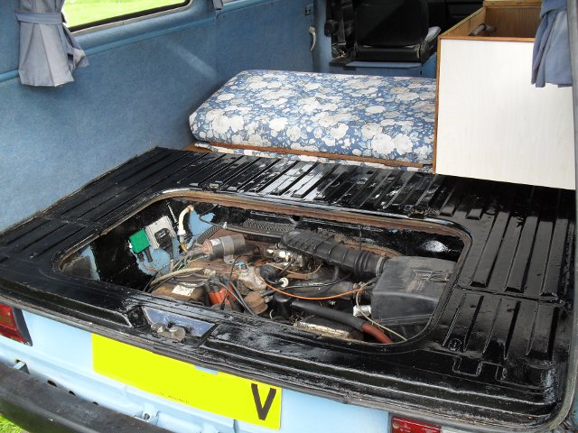 1980 VW T25 Camper van - Load bay just given a quick paint to keep the rust from getting hold any further than it already had
