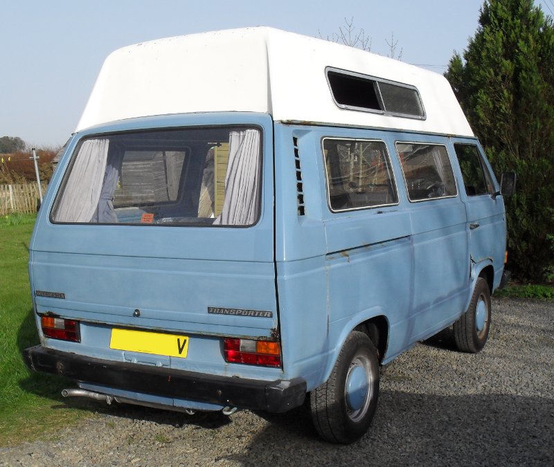 1980 VW T25 Camper van - After the first wash and a little paint - rear view