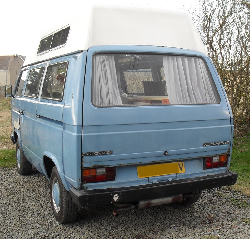 1980 VW T25 Camper van - Rotten and removed rear valance
