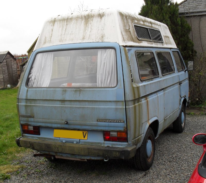 1980 VW T25 Camper van - As she arrived at my house - rear view