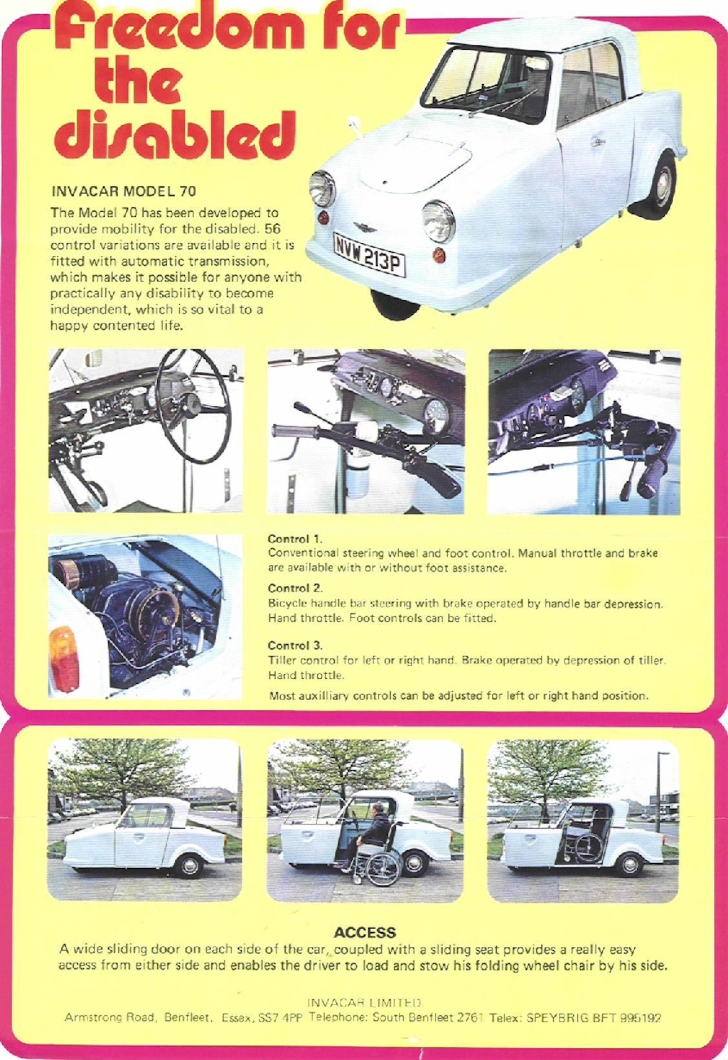 Incavar Model 70 Informational Brochure/Flier Page 1