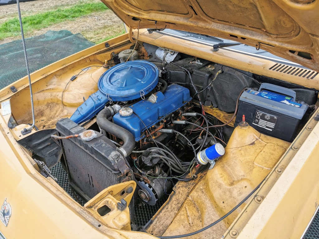 1978 Vauxhall Cavalier nearside view of engine bay