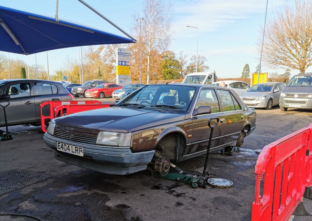 Old tyres off