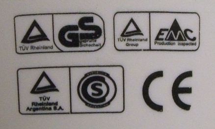 Connect-IT ES15730 30W low energy bulb detail of text and approval markings on lamp base