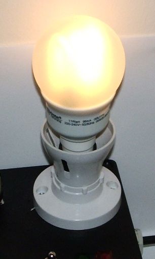 Megaman GSU11s DorS Self-Dimming Compact Fluorescent Lamp - Overview of lamp shown lit