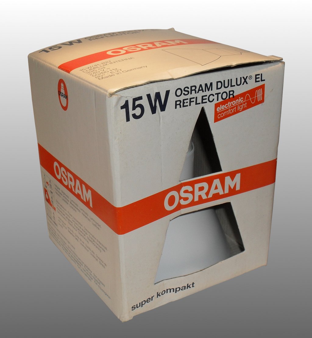Osram Dulux EL Reflector 15W/41-827 Compact Fluorescent Lamp - General view of lamp packaging