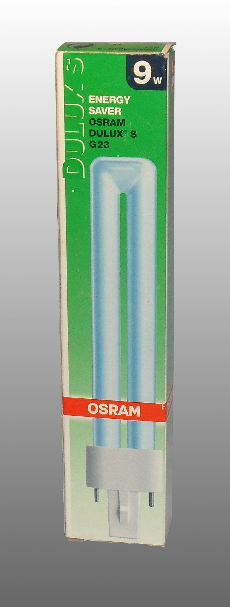 Osram Dulux S G23 9W/67 Blue Compact Fluorescent Lamp - Overview of lamp packaging