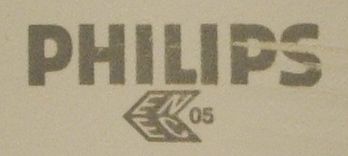 Philips PL E-T Pro 23W Warm White E27 Compact Fluorescent Lamp - Detail of text printed on base of lamp (2/2)