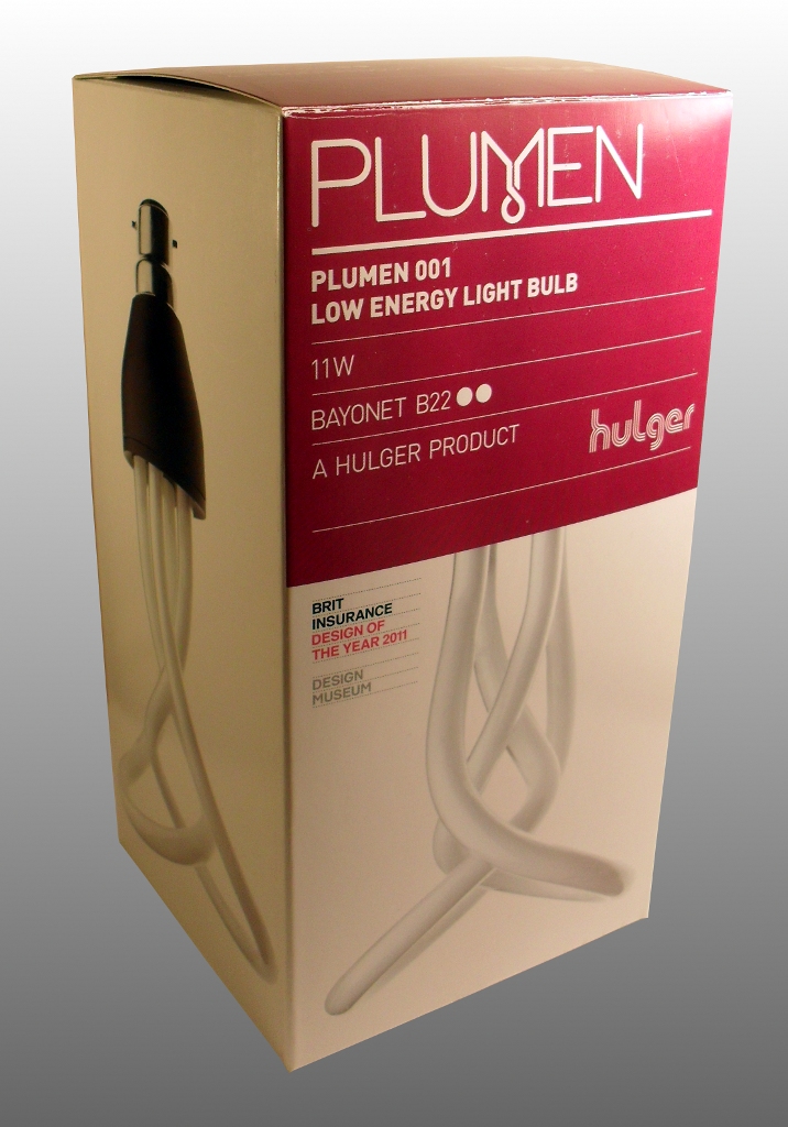 Hulger Plumen 001 Decorative Compact Fluorescent Lamp - Overview of lamp packaging