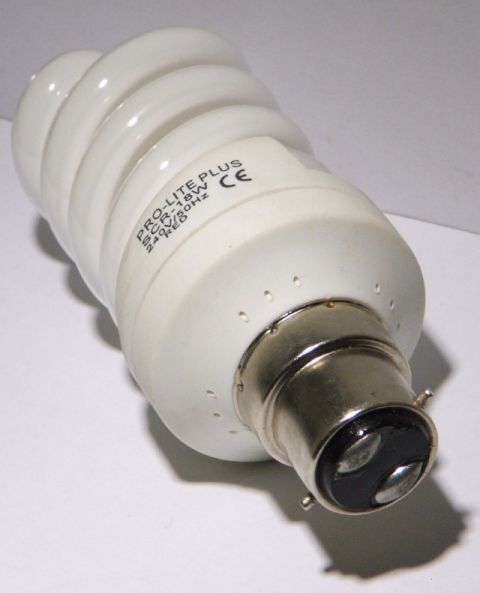 Pro-Lite SCR-18 Coloured Compact Fluorescent Lamp - Detail of lamp cap