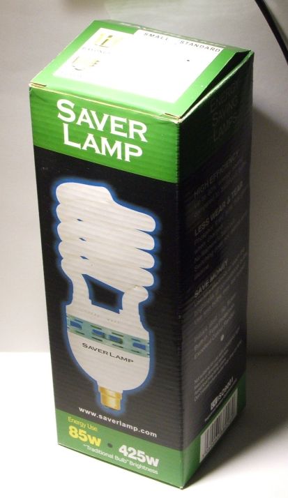 Saver Lamp 85W 2700K Compact Fluorescent Lamp - Overview of lamp packaging