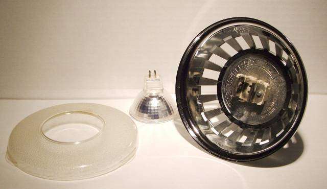Economy Lighting Limited PAR38 to MR16 Retrofit Adapter - Unit shown with front cover and lamp removed