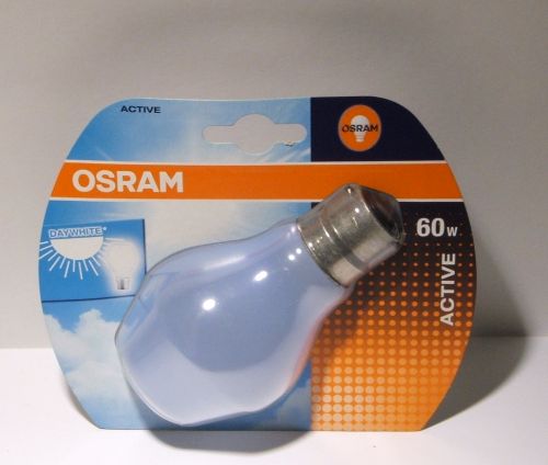 Osram Active 60W Day White Colour Corrected Lamp - Lamp packaging