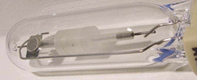 Osram Powerstar HCI-T 70W/WDL Ceramic Metal Halide Lamp - Close up of arc tube
