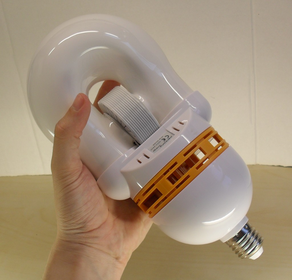 Jacksta 40W 500K Induction Lamp - Held in hand to give sense of relative scale