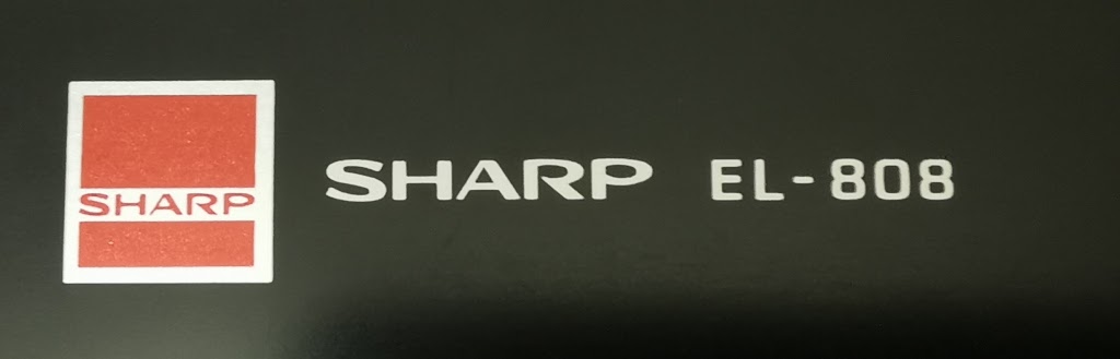 Sharp EL-808 Model Badge Detail
