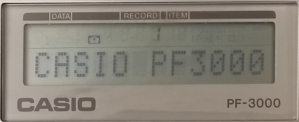 Casio PF-3000 Showing Saved Memo Text