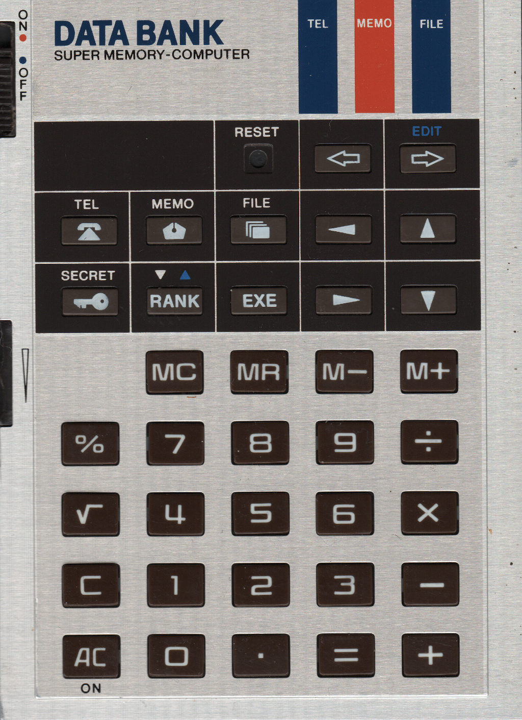 Detail view of Casio PF-3000 numeric and control keypad