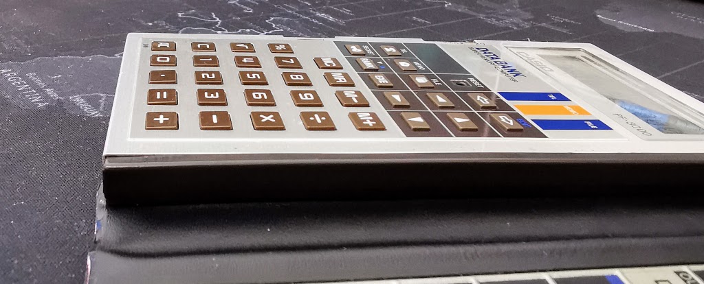 Casio PF-3000 numeric keypad profile - lower angle