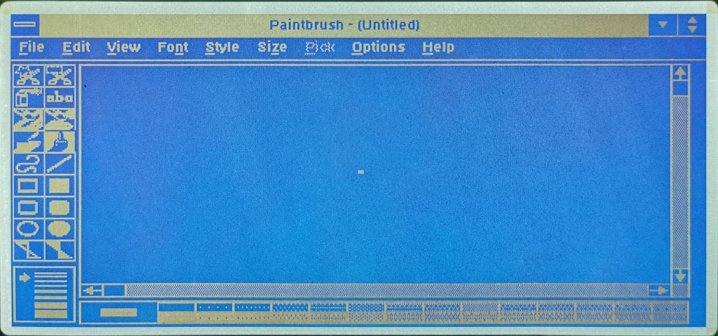 Paintbrush for Windows 3.0 running on a Toshiba T1200
